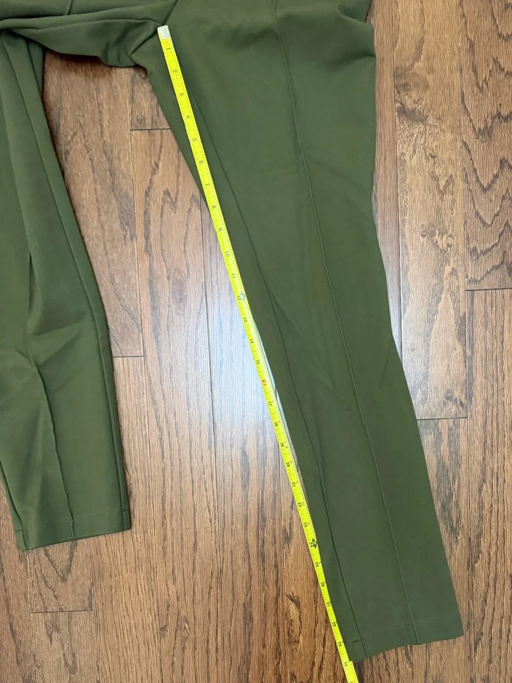 Chico's SO SLIMMING Olive Green High-Waist Elyse Pants Elastic Waistband - Picture 7 of 9